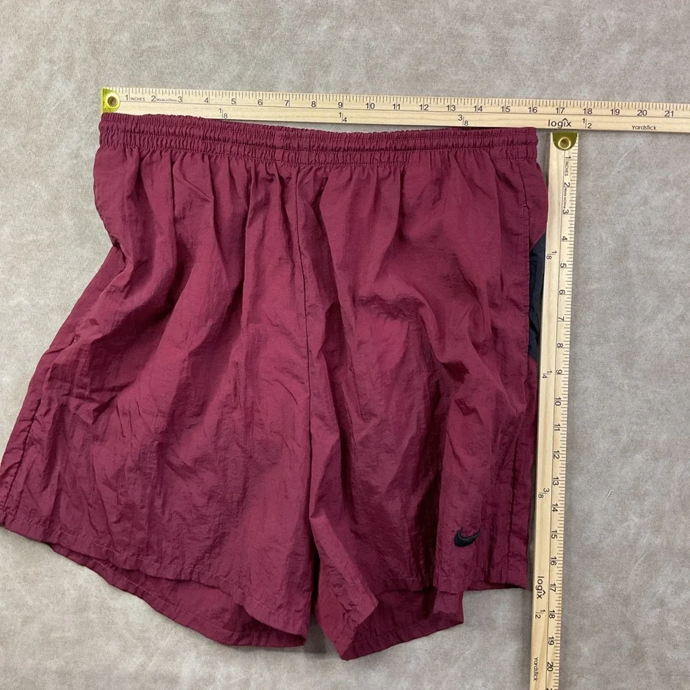 Vintage Nike Shorts 90s Nylon Mesh Lined Basketball Swoosh Pockets Gym Men Sz XL